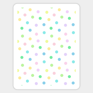 Cute Pastel Polka Dot Pattern Magnet